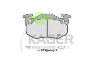 Комплект тормозных колодок KAGER 35-0402