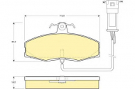 Комплект тормозных колодок GIRLING 6104401