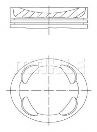 Поршень MAHLE ORIGINAL 607 78 00