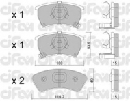 Комплект тормозных колодок CIFAM 822-386-0
