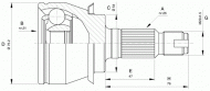 Шарнирный комплект OPEN PARTS CVJ5488.10