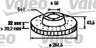 Тормозной диск VALEO 186265