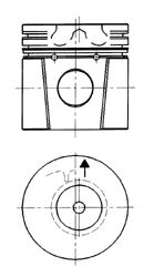 Поршень KOLBENSCHMIDT 92253600
