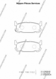 Комплект тормозных колодок NPS M361A16