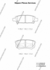 Комплект тормозных колодок NPS M361I19