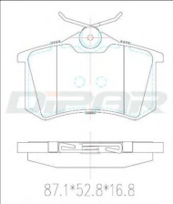 Комплект тормозных колодок DITAS DFB2589