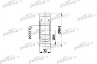 Шарнирный комплект PATRON PCV3002