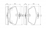 Комплект тормозных колодок BOSCH 0 986 424 244