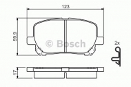Комплект тормозных колодок BOSCH 0 986 424 761