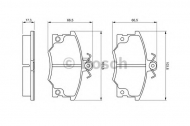 Комплект тормозных колодок BOSCH 0 986 468 380