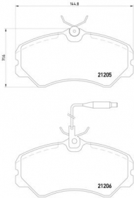 Комплект тормозных колодок HELLA PAGID 8DB 355 017-841