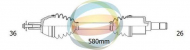 Вал ODM-MULTIPARTS 18-011700