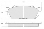 Комплект тормозных колодок PROCODIS FRANCE PF1264