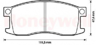 Комплект тормозных колодок BENDIX 572229B