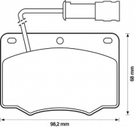Комплект тормозных колодок BENDIX 571284B