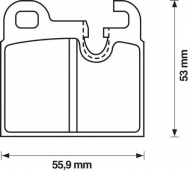 Комплект тормозных колодок BENDIX 571374B