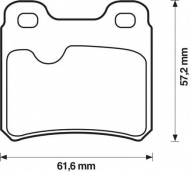 Комплект тормозных колодок BENDIX 571407B