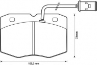 Комплект тормозных колодок BENDIX 571416B