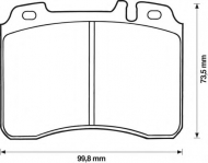 Комплект тормозных колодок BENDIX 571879B