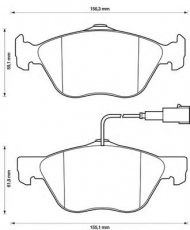 Комплект тормозных колодок BENDIX 571951B