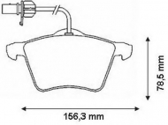 Комплект тормозных колодок BENDIX 573045B
