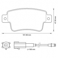 Комплект тормозных колодок BENDIX 573345B