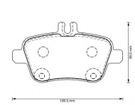 Комплект тормозных колодок BENDIX 573370B