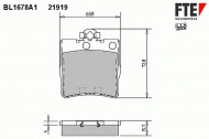 Комплект тормозных колодок FTE BL1678A1