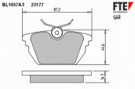 Комплект тормозных колодок FTE BL1657A3
