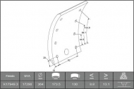 Комплект колодки тормозной накладки FERODO K17949.3TC
