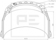 Тормозный барабан PE Automotive 016.402-00A