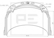 Тормозный барабан PE Automotive 146.133-00A