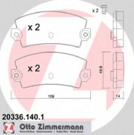 Комплект тормозных колодок ZIMMERMANN 20336.140.1