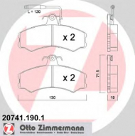 Комплект тормозных колодок ZIMMERMANN 20741.190.1
