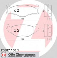 Комплект тормозных колодок ZIMMERMANN 20887.150.1