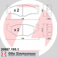 Комплект тормозных колодок ZIMMERMANN 20887.195.1