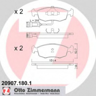 Комплект тормозных колодок ZIMMERMANN 20907.180.1