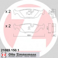 Комплект тормозных колодок ZIMMERMANN 21089.150.1