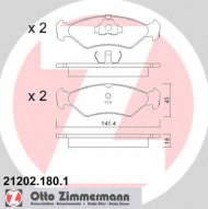 Комплект тормозных колодок ZIMMERMANN 21202.180.1