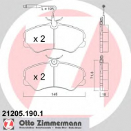 Комплект тормозных колодок ZIMMERMANN 21205.190.1