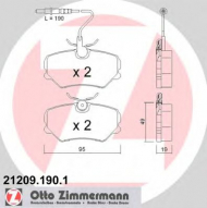 Комплект тормозных колодок ZIMMERMANN 21209.190.1