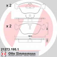 Комплект тормозных колодок ZIMMERMANN 21273.195.1