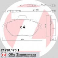 Комплект тормозных колодок ZIMMERMANN 21298.170.1
