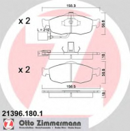 Комплект тормозных колодок ZIMMERMANN 21396.180.1