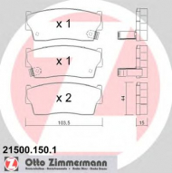 Комплект тормозных колодок ZIMMERMANN 21500.150.1