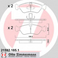Комплект тормозных колодок ZIMMERMANN 21592.185.1