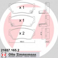 Комплект тормозных колодок ZIMMERMANN 21657.165.2