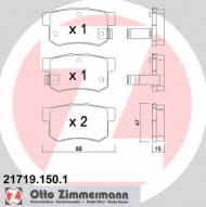 Комплект тормозных колодок ZIMMERMANN 21719.150.1
