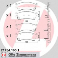 Комплект тормозных колодок ZIMMERMANN 21754.165.1
