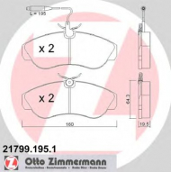 Комплект тормозных колодок ZIMMERMANN 21799.195.1